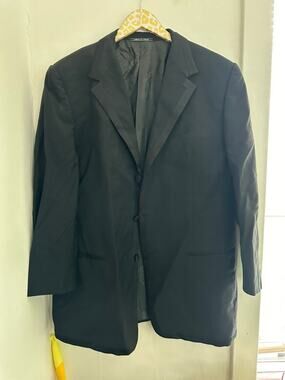 Gianni Versace Men's Wool Black Blazer | Size 40L